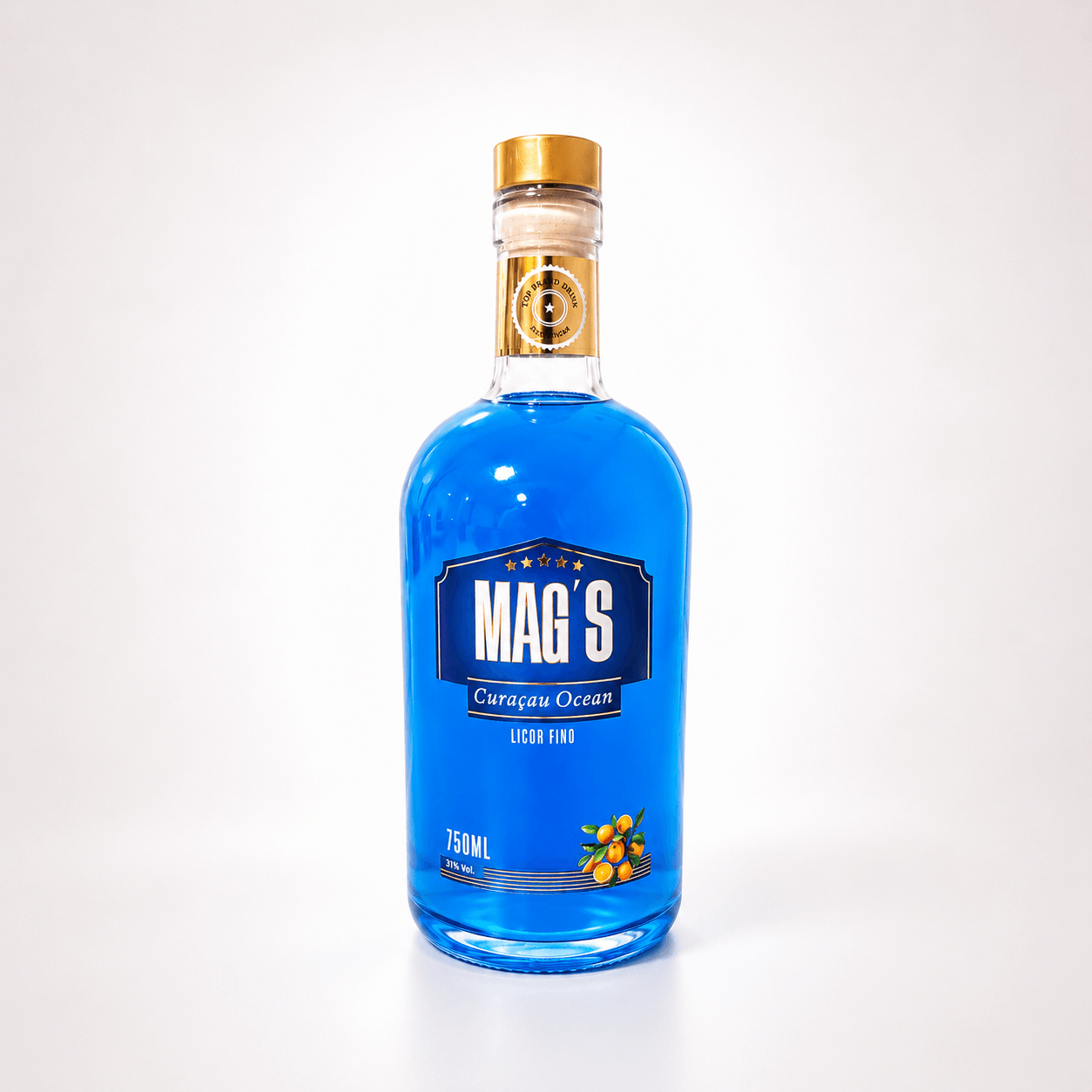 Curaçau Ocean Branca Licor fino Curaçau Ocean Mag's 750ml (Blue) - Imagem 1